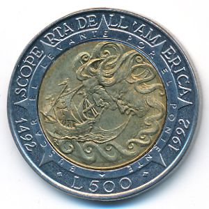 Сан-Марино, 500 лир (1992 г.)