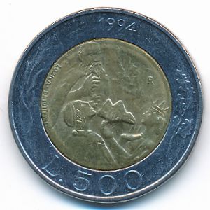 San Marino, 500 lire, 1994
