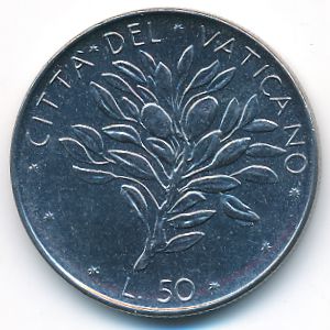 Vatican City, 50 lire, 1973