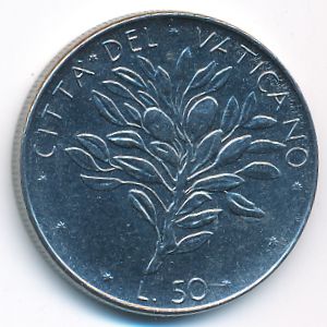 Vatican City, 50 lire, 1973