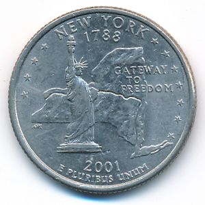 USA, Quarter dollar, 2001