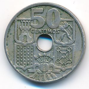 Испания, 50 сентимо (1949 г.)