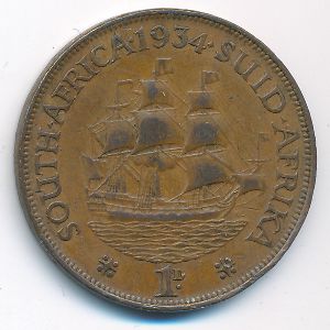 ЮАР, 1 пенни (1934 г.)