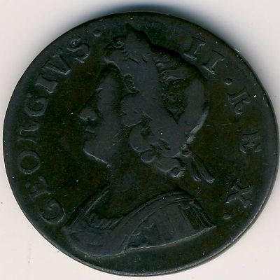 Великобритания, 1 фартинг (1736 г.)