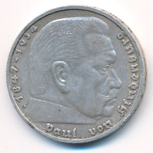 Третий Рейх, 5 рейхсмарок (1935 г.)