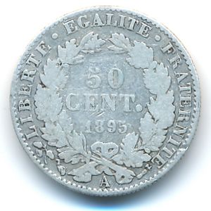 Франция, 50 сентим (1895 г.)