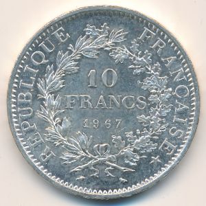 Франция, 10 франков (1967 г.)