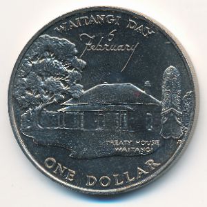 New Zealand, 1 dollar, 1977