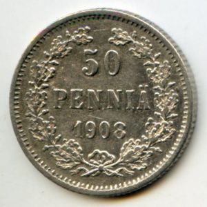 Финляндия, 50 пенни (1908 г.)