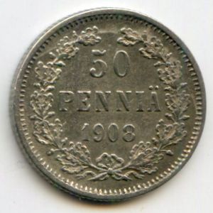 Финляндия, 50 пенни (1908 г.)