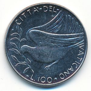 Ватикан, 100 лир (1977 г.)