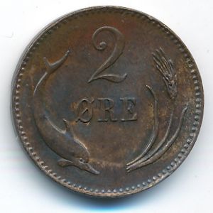 Дания, 2 эре (1875 г.)