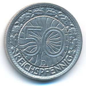 Веймарская республика, 50 рейхспфеннигов (1927 г.)