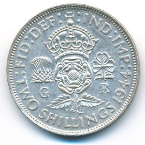 Великобритания, 2 шиллинга (1944 г.)