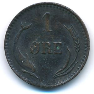 Дания, 1 эре (1882 г.)