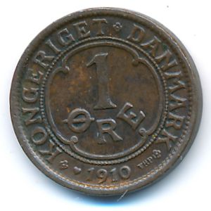 Дания, 1 эре (1910 г.)
