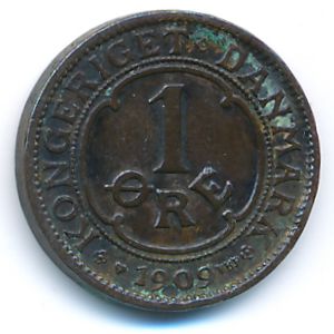 Дания, 1 эре (1909 г.)