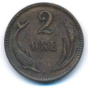 Дания, 2 эре (1891 г.)