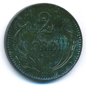 Дания, 2 эре (1886 г.)