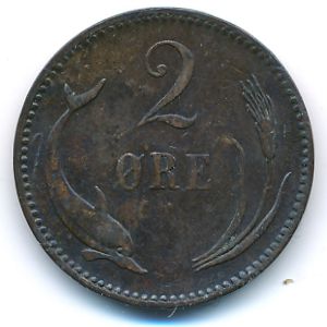 Дания, 2 эре (1889 г.)