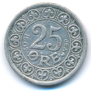 Дания, 25 эре (1907 г.)