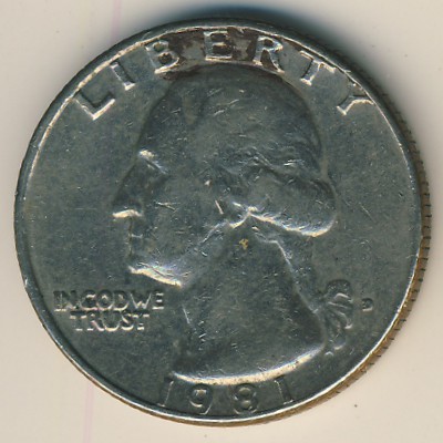 США, 1/4 доллара (1981 г.)
