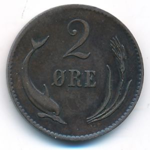 Дания, 2 эре (1874 г.)