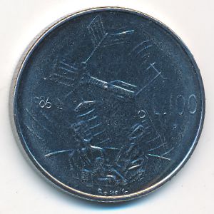 San Marino, 100 lire, 1986