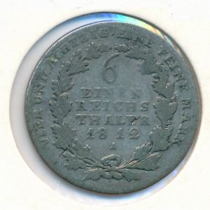 Пруссия, 1/6 талера (1812 г.)