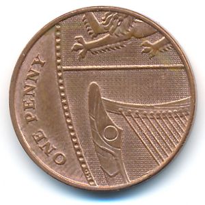 Великобритания, 1 пенни (2009 г.)