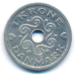 Дания, 1 крона (1993 г.)