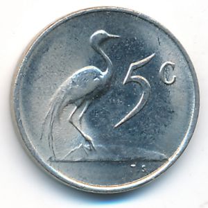 South Africa, 5 cents, 1965