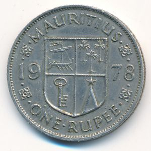 Mauritius, 1 rupee, 1978