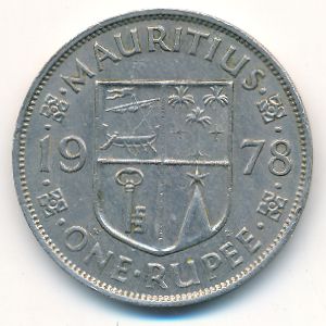 Mauritius, 1 rupee, 1978