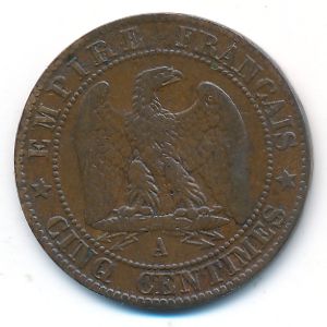 France, 5 сентим, 1863