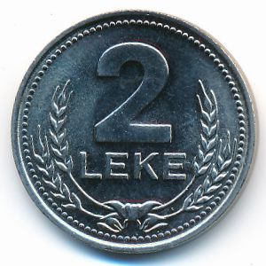 Albania, 2 lek, 1989