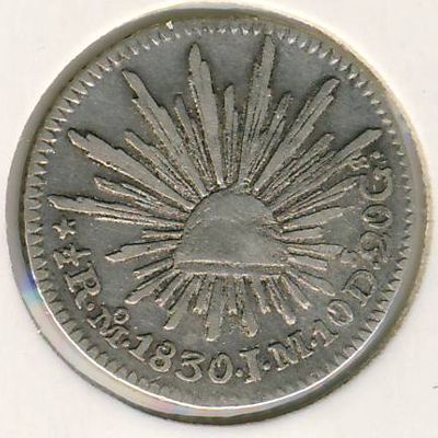 Mexico, 1/2 real, 1825–1863