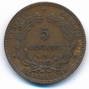 France, 5 centimes, 1891