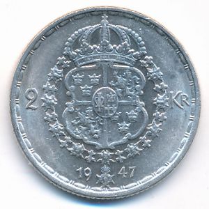 Швеция, 2 кроны (1947 г.)