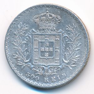 Portugal, 500 reis, 1891