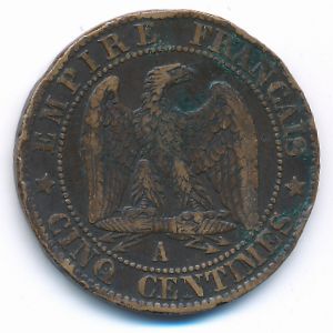 France, 5 сентим, 1855