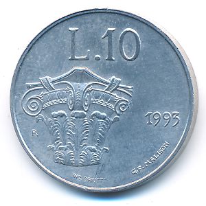 Сан-Марино, 10 лир (1993 г.)