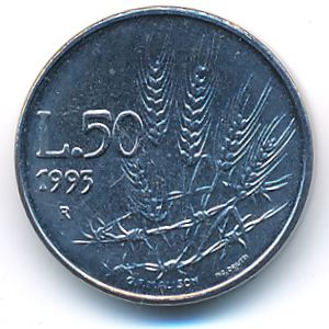 San Marino, 50 lire, 1993
