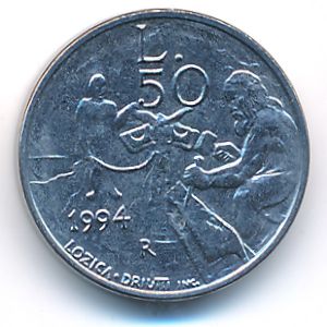 San Marino, 50 lire, 1994