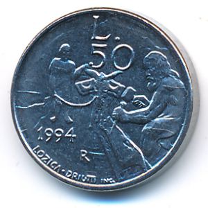 San Marino, 50 lire, 1994