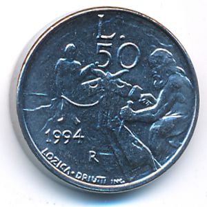 San Marino, 50 lire, 1994