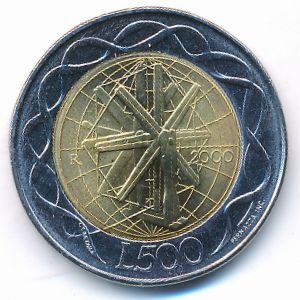 San Marino, 500 lire, 2000