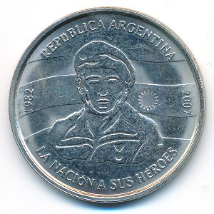Argentina, 2 pesos, 2007