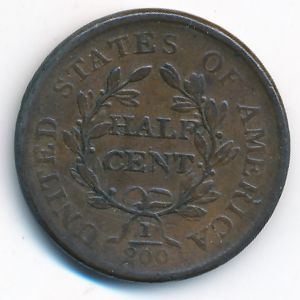 США, 1/2 цента (1806 г.)