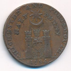 Великобритания, 1/2 пенни (1794 г.)